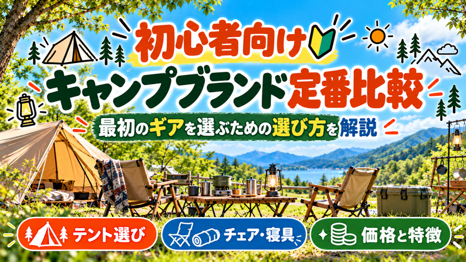 キャンプ初心者向けブランド｜最初のギアを選ぶための定番を比較